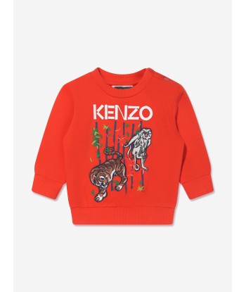 KENZO Baby Boys Bamboo Sweatshirt in Red livraison et retour toujours gratuits