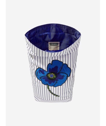 KENZO Kids Striped Flower Backpack in Navy destockage