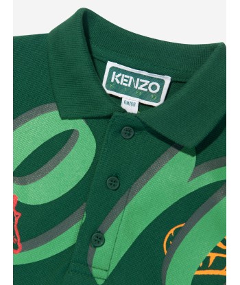 KENZO Baby Boys Multi Iconic Romper in Green rembourrage situé sous