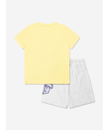 KENZO Baby Boys Organic Cotton Shorts Set in Grey prix pour 