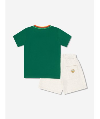 KENZO Baby Boys T-Shirt And Shorts Set in Green Profitez des Offres !