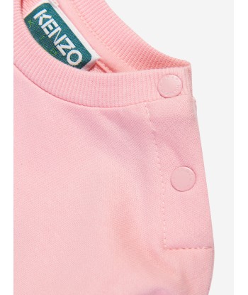 KENZO Baby Girls Giraffe Sweatshirt in Pink Paris Déstockage Promo