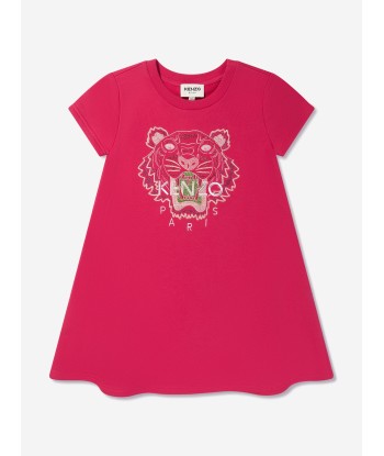 KENZO Girls Tiger T-Shirt Dress in Pink Toutes les collections ici