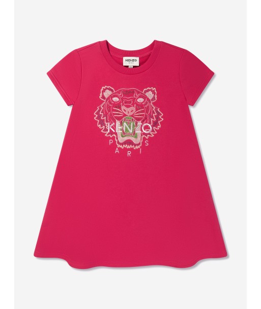 KENZO Girls Tiger T-Shirt Dress in Pink Toutes les collections ici