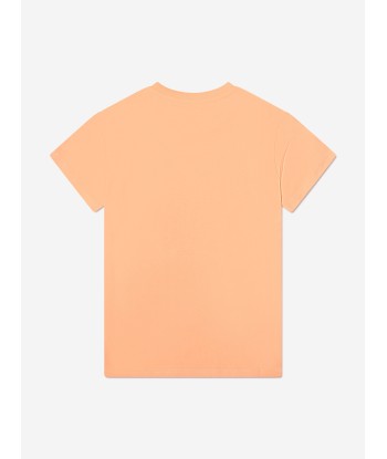 KENZO Girls Organic Cotton Giraffe T-Shirt Dress in Orange hantent personnes