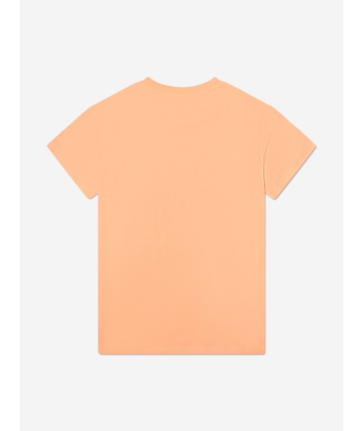 KENZO Girls Organic Cotton Giraffe T-Shirt Dress in Orange hantent personnes