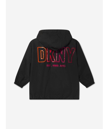 DKNY Girls Reversible Hooded Windbreaker in Pink le concept de la Pate a emporter 