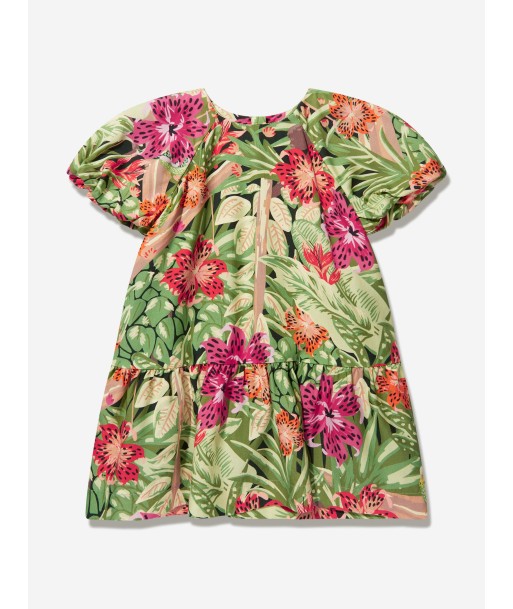 KENZO Girls Tropical Print Dress in Green 50% de réduction en Octobre 2024