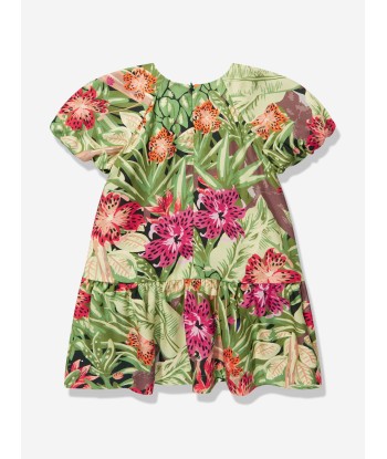 KENZO Girls Tropical Print Dress in Green 50% de réduction en Octobre 2024