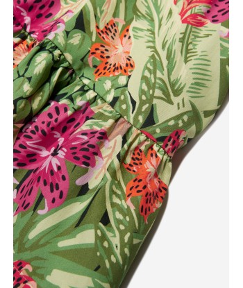 KENZO Girls Tropical Print Dress in Green 50% de réduction en Octobre 2024