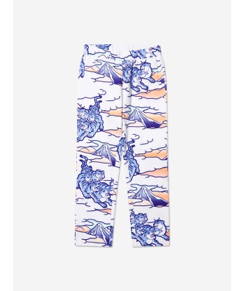 KENZO Girls Tiger Print Jeggings in White plus qu'un jeu 