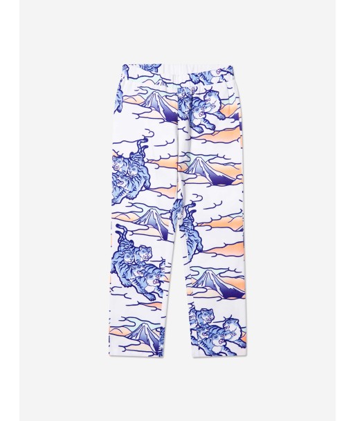 KENZO Girls Tiger Print Jeggings in White plus qu'un jeu 