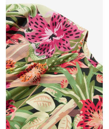 KENZO Girls Tropical Print Dress in Green 50% de réduction en Octobre 2024