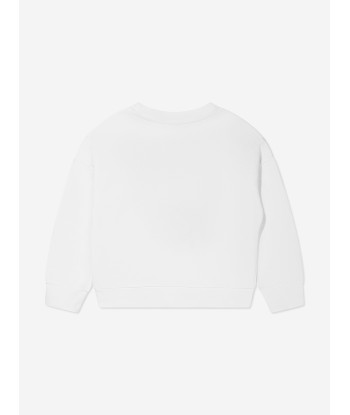 KENZO Girls Tiger Sweatshirt in White Jusqu'à 80% De Réduction