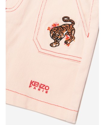 KENZO Girls Tiger Shorts in Pink destockage