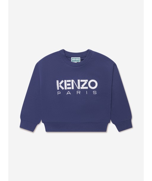 KENZO Girls Logo Sweatshirt in Blue en ligne