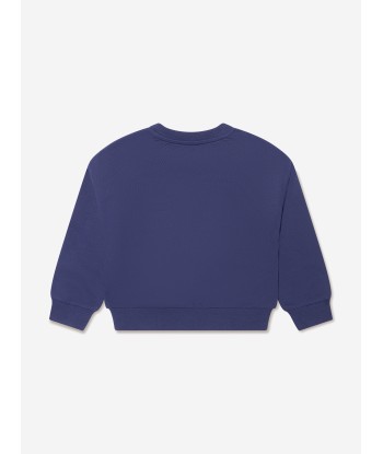 KENZO Girls Logo Sweatshirt in Blue en ligne