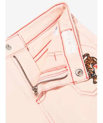 KENZO Girls Tiger Shorts in Pink destockage