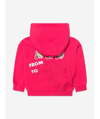 KENZO Girls Logo Print Hoodie in Pink online