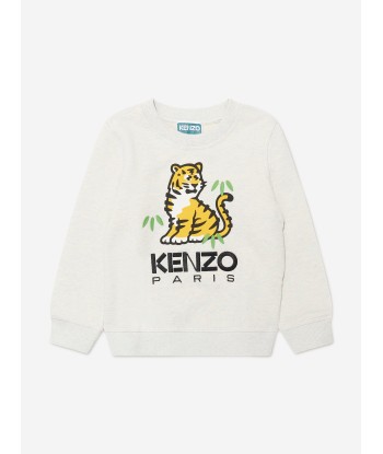 KENZO Girls Kotora Print Sweatshirt in Grey en ligne