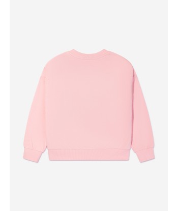 KENZO Girls Embroidered Sweatshirt in Pink l'évolution des habitudes 