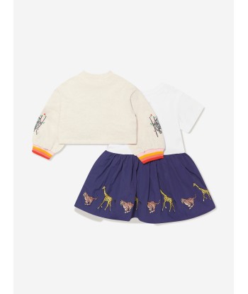 KENZO Girls Dress And Sweatshirt Set in Blue Comparez plus de prix