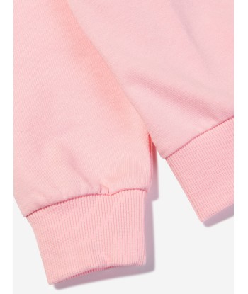 KENZO Girls Embroidered Sweatshirt in Pink l'évolution des habitudes 