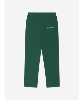 KENZO Boys Straight Cut Twill Trousers in Green la colonne vertébrale