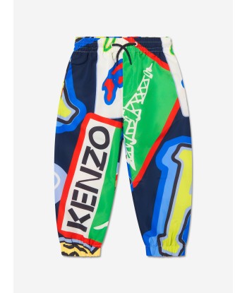 KENZO Boys Logo Print Joggers in Navy livraison et retour toujours gratuits