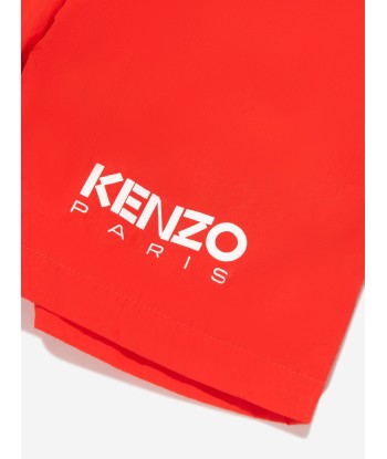 KENZO Boys Bicolour Bermuda Shorts in Red Fin de série