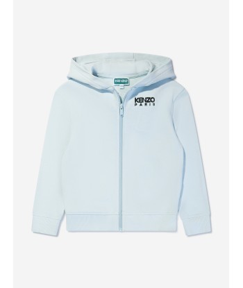 KENZO Boys Logo Zip Up Top in Blue la chaussure