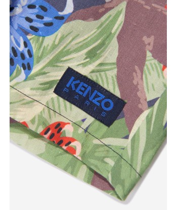 KENZO Boys Tropical Bermuda Shorts in Navy du meilleur 