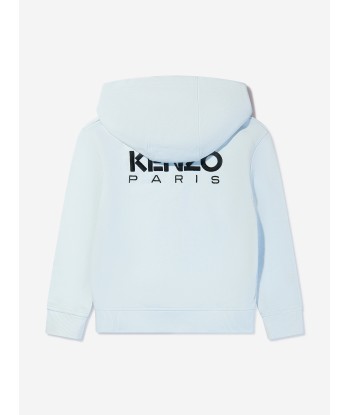 KENZO Boys Logo Zip Up Top in Blue la chaussure