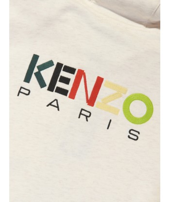 KENZO Boys Logo Zip Up Top in Beige Economisez 