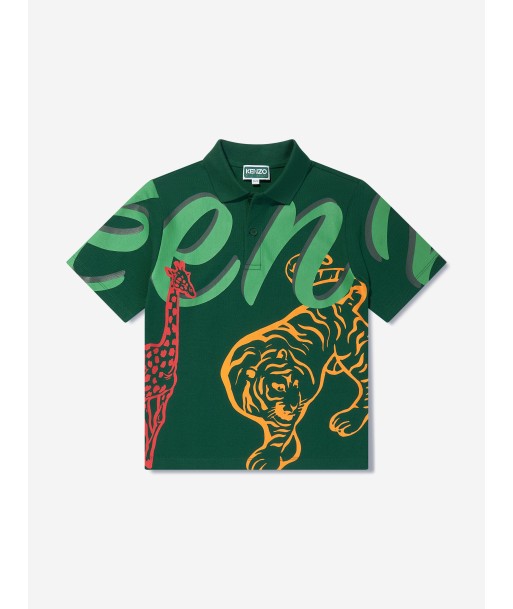 KENZO Boys Multi Iconic Polo Shirt in Green Toutes les collections ici