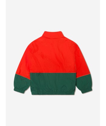 KENZO Boys Bicolour Zip Up Cardigan in Red Faites des économies