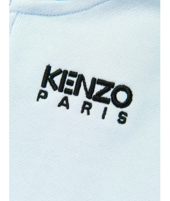 KENZO Boys Logo Zip Up Top in Blue la chaussure