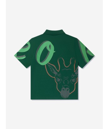 KENZO Boys Multi Iconic Polo Shirt in Green Toutes les collections ici