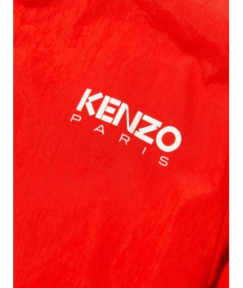 KENZO Boys Bicolour Zip Up Cardigan in Red Faites des économies