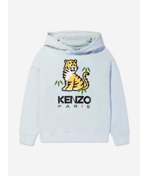 KENZO Boys Kotora Print Hoodie in Blue Comparez et commandez 