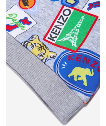 KENZO Boys Badge Print Sweatshirt in Grey votre restaurant rapide dans 