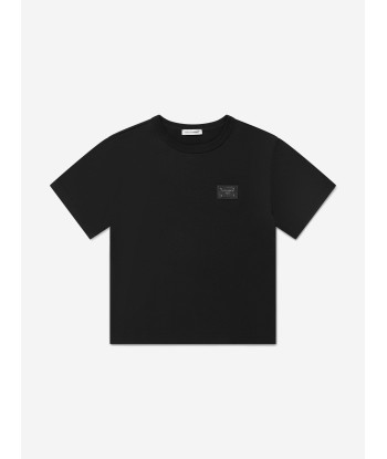 Dolce & Gabbana Boys Logo T-Shirt in Black solde