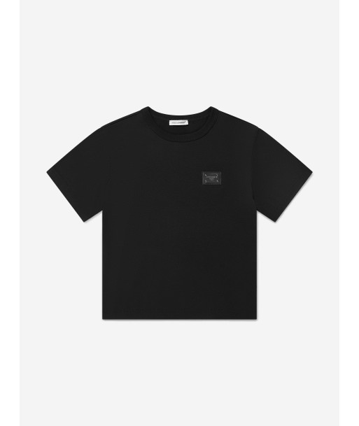 Dolce & Gabbana Boys Logo T-Shirt in Black solde