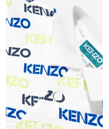 KENZO Boys Tigers Polo Shirt in Blue une grave pollution 