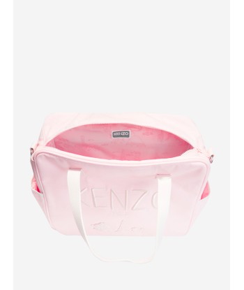 KENZO Baby Girls Embroidered Logo Changing Bag in Pink solde