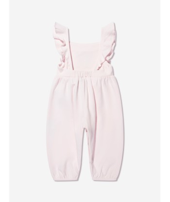 KENZO Baby Girls Organic Cotton Tiger Dungarees in Pink france