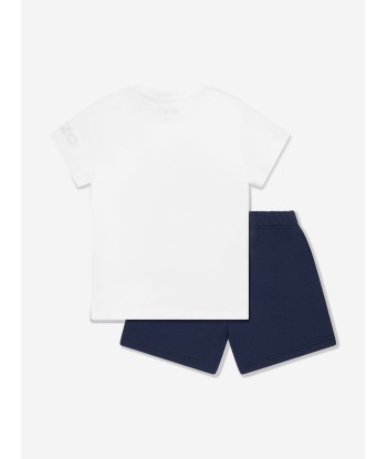 KENZO Baby Boys Organic Cotton T-Shirt And Shorts Set in Navy meilleur choix