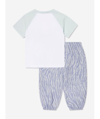 KENZO Baby Boys Organic Cotton T-Shirt And Pants Set in Blue sélection de produits