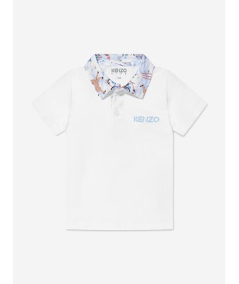 KENZO Baby Boys Polo Shirt And Trousers Set in White plus qu'un jeu 