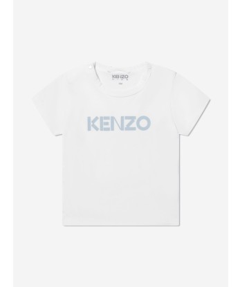 KENZO Baby Boys Organic Cotton T-Shirt And Dungarees Set in Blue online